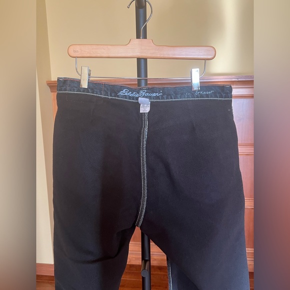 Eddie Bauer 35 x 32 Jeans Men’s with Fleece Lining Dark Blue Denim - Picture 16 of 16